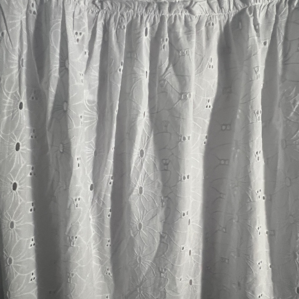 Calypso St. Barth White Eyelet Full A-Line Skirt - Picture 2 of 16